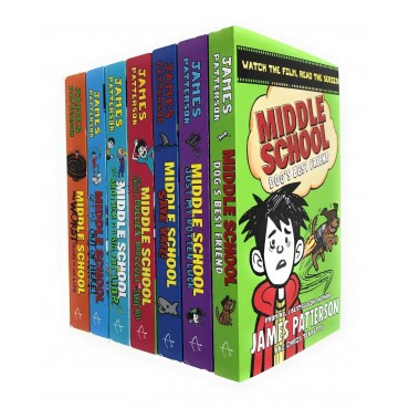 Middle School 7 Books Collection Set by James Patterson (Dogs Best Friend, Just My Rotten Luck, Save Rafe, My Brother Is A Big Fat Liar & MORE!)